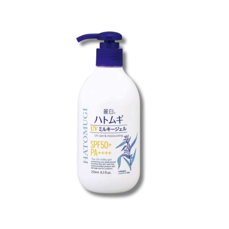 Kumano Reihaku Hatomugi UV milky gel SPF50+ PA++++ 250ml