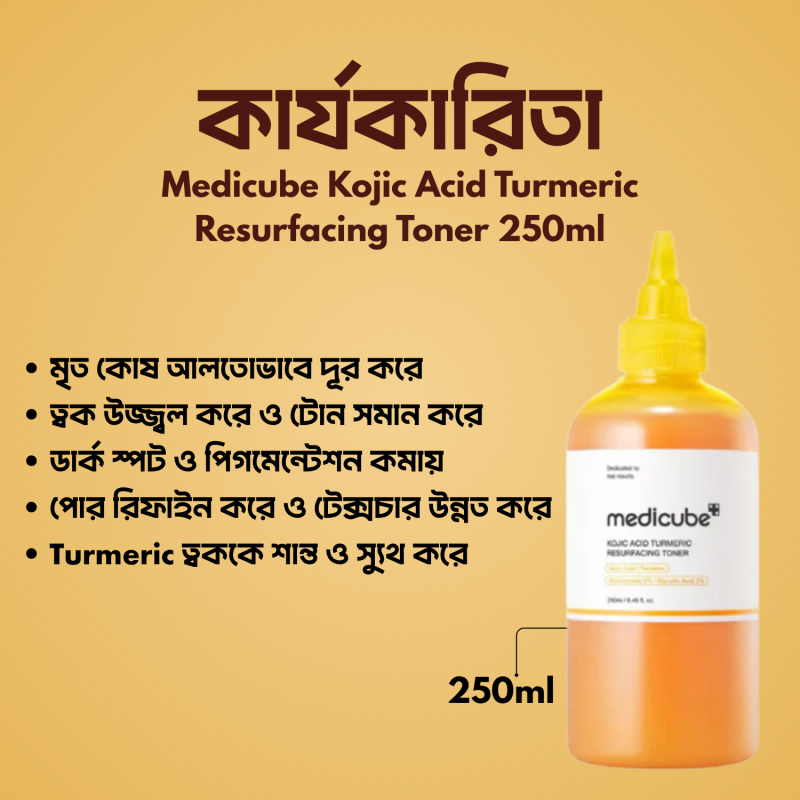 Medicube Kojic Acid Turmeric Resurfacing Toner 250ml