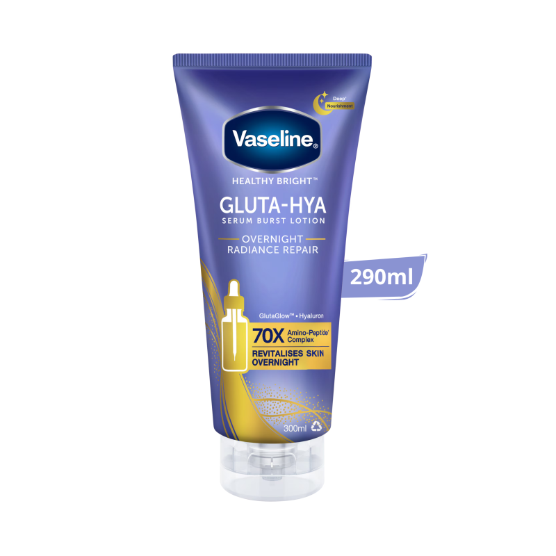 Vaseline® Gluta-Hya Serum Burst Lotion Overnight Radiance Repair 290ml