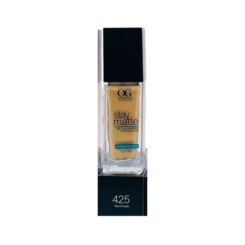 OG Outdoor Girls Stay Matte ReTouch Free Foundation Normal/Oily Skin 30ml (Warm Nude #425)