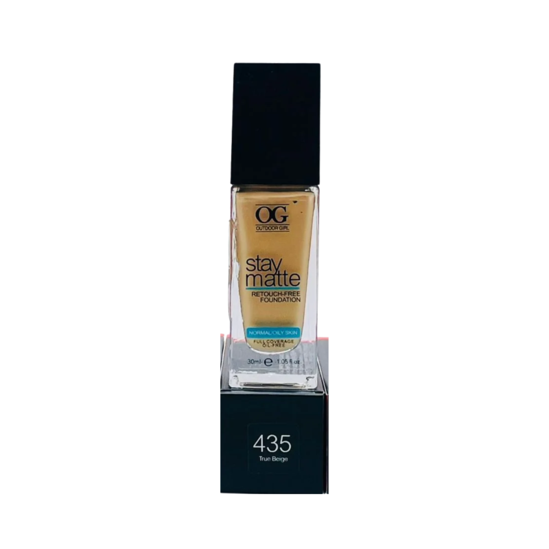 OG Outdoor Girls Stay Matte ReTouch Free Foundation Normal/Oily Skin 30ml (True Beige #434)