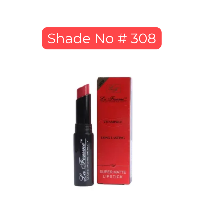 La Femme Super Matte Lipstick Shade No # 308 (3.4g)