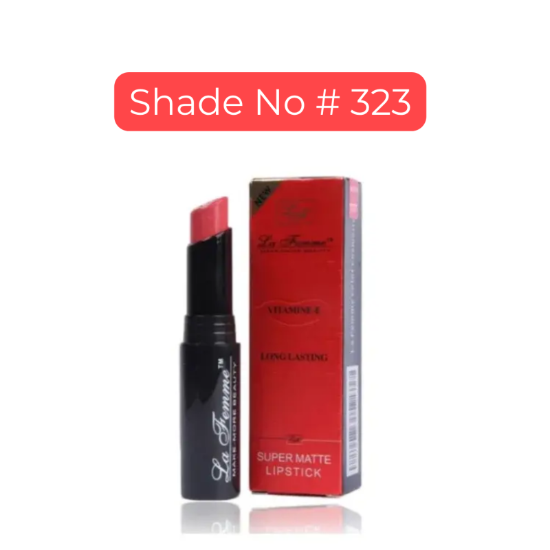 La Femme Super Matte Lipstick Shade No # 323 (3.4g)