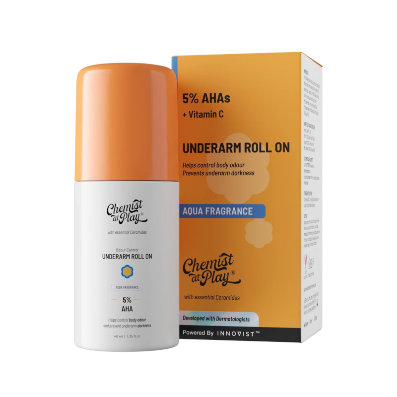 Chemist at Play UnderArm Roll On with 5% AHA 40ml