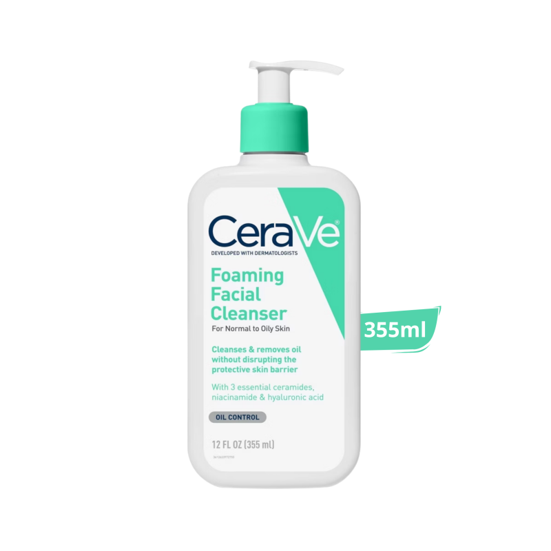 Cerave Foaming Gel Cleanser For Normal-to-oily Skin 355 ml